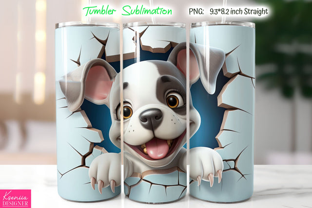 Cute Dog Tumbler Sublimation Sublimation Kseniia designer 