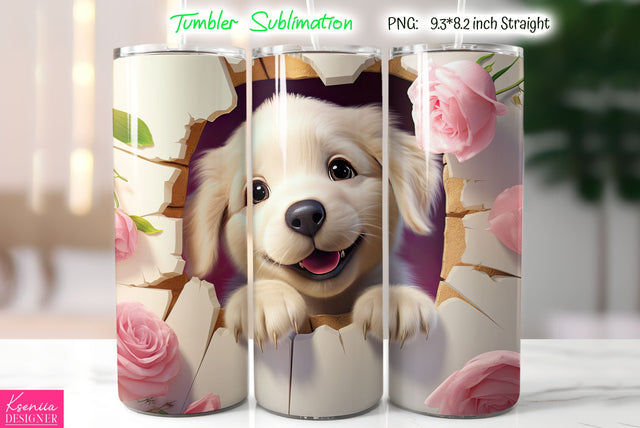 Cute Dog Tumbler Sublimation Sublimation Kseniia designer 