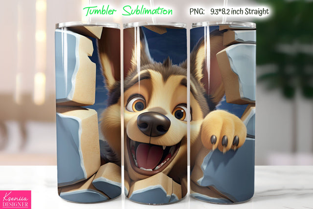 Cute Dog Tumbler Sublimation Sublimation Kseniia designer 