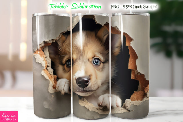 Cute Dog Tumbler Sublimation Sublimation Kseniia designer 