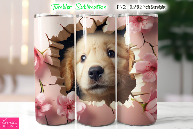 Cute Dog Tumbler Sublimation Sublimation Kseniia designer 