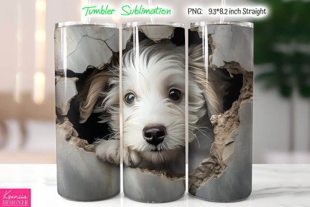 Cute Dog Tumbler Sublimation Sublimation Kseniia designer 