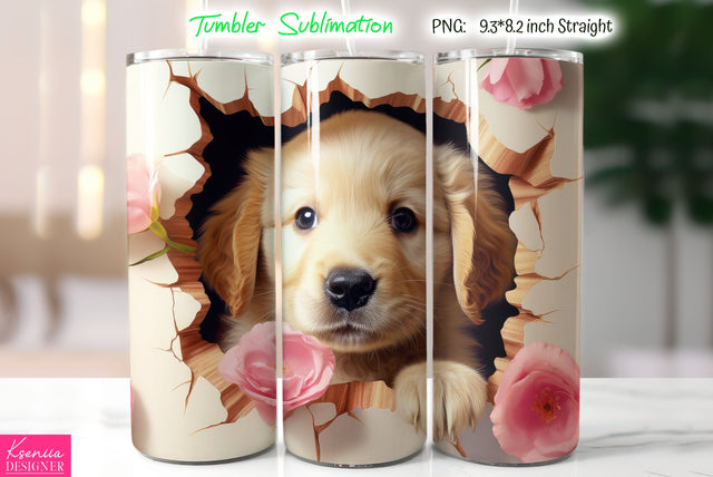 Cute Dog Tumbler Sublimation Sublimation Kseniia designer 