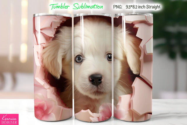 Cute Dog Tumbler Sublimation Sublimation Kseniia designer 