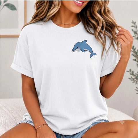 Cute Dolphin Embroidery Design – Kawaii Blue Dolphin Ocean Animal Machine Embroidery File Embroidery/Applique DESIGNS PatternFeed8 