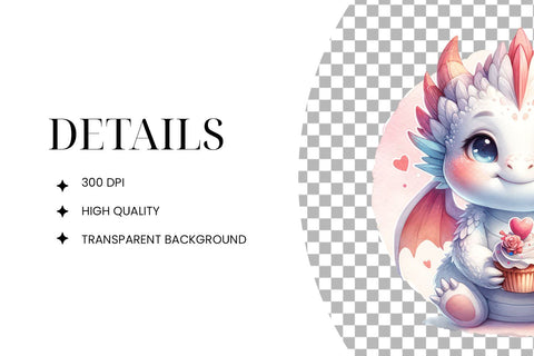 Cute Dragon Clipart, Fantasy Creature Digital PNG Sublimation BijouBay 