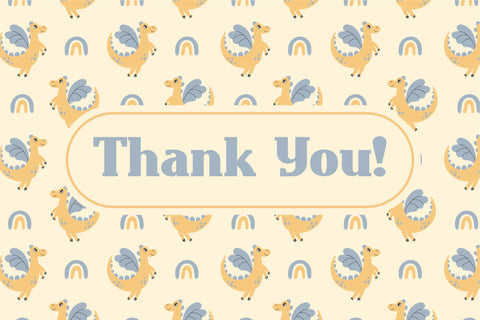 Cute Dragon Seamless Patterns Digital Pattern Rin Green 