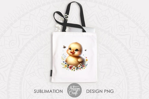 Cute duck clipart | Duckling Clipart | nursery wall art Sublimation Artisan Craft SVG 