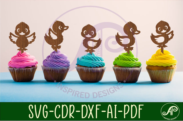 Cute duck cupcake topper SVG laser SVG APInspireddesigns 