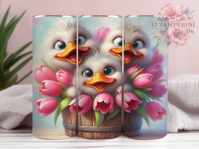 Cute Duck Family 20oz Tumbler, Duck Wrap, Sublimation Gift, Cute Mug, 20oz Tumbler Design, Cartoon Ducks, Family Theme Sublimation Li Zamperini 