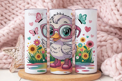 Cute Duckling 20oz Tumbler Wrap Sublimation DesignSVG 