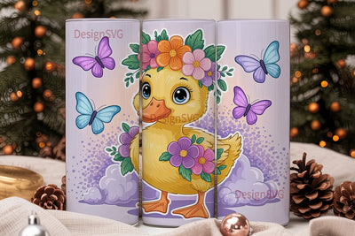 Cute Duckling 20oz Tumbler Wrap Sublimation DesignSVG 