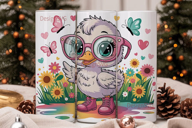 Cute Duckling 20oz Tumbler Wrap Sublimation DesignSVG 
