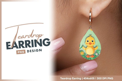 Cute duckling springtime paper cut illustration Sublimation Regulrcrative 