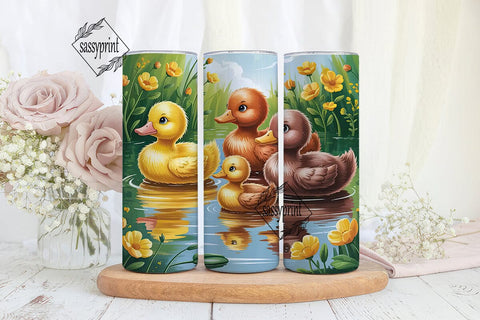 Cute Ducklings 20oz Tumbler Wrap Sublimation sassyprint 