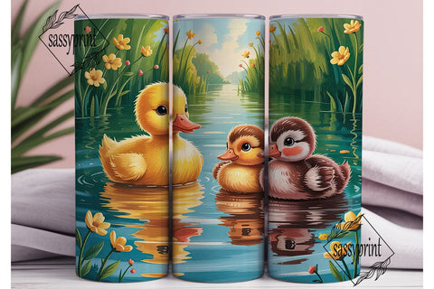 Cute Ducklings 20oz Tumbler Wrap Sublimation sassyprint 