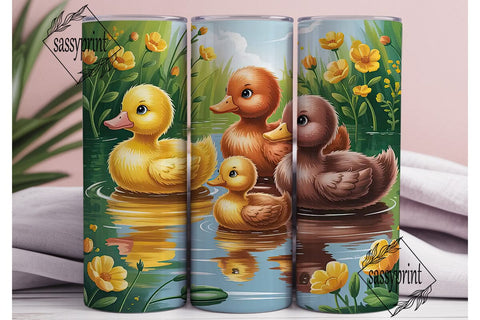 Cute Ducklings 20oz Tumbler Wrap Sublimation sassyprint 