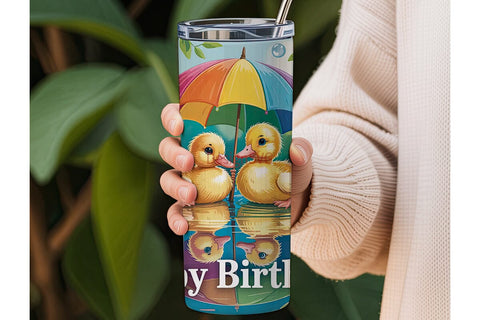 Cute Ducklings Tumbler Wrap Sublimation DesignSVG 