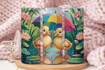 Cute Ducklings Tumbler Wrap Sublimation DesignSVG 