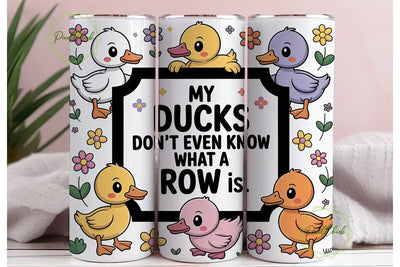 Cute Ducks 20oz Tumbler Wrap Sublimation PixelChick 