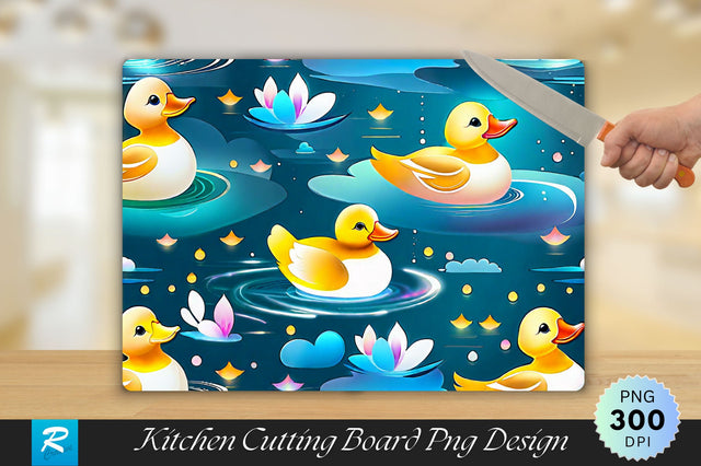 Cute Ducks Cutting Board Sublimation Regulrcrative 