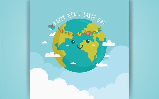 Cute Earth Day Greetings with Smiling Planet SVG naemmiah021 