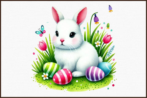 Cute Easter Bunny Clipart Sublimation designartist 