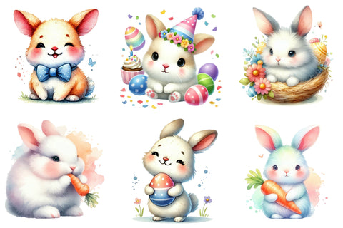 Cute Easter Bunny Clipart Sublimation designartist 