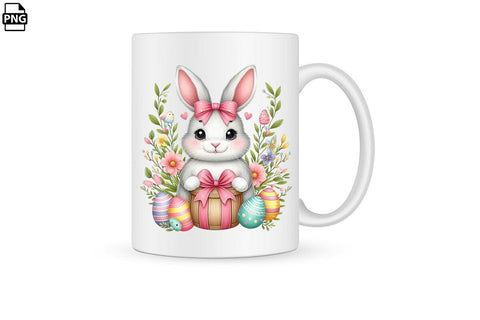 Cute Easter Bunny Coquette Clipart PNG Printable File Sublimation Creativedesigntee 