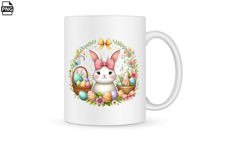 Cute Easter Bunny Coquette Clipart PNG Printable File Sublimation Creativedesigntee 