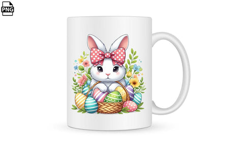 Cute Easter Bunny Coquette Clipart PNG Printable File Sublimation Creativedesigntee 