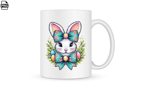Cute Easter Bunny Coquette Clipart PNG Printable File Sublimation Creativedesigntee 