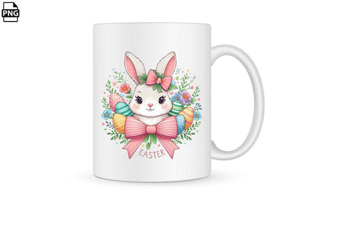 Cute Easter Bunny Coquette Clipart PNG Printable File SVG Creativedesigntee 