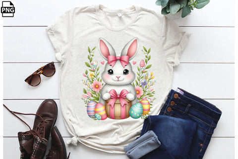Cute Easter Bunny Coquette PNG Clipart Bundle Printable File Sublimation Creativedesigntee 