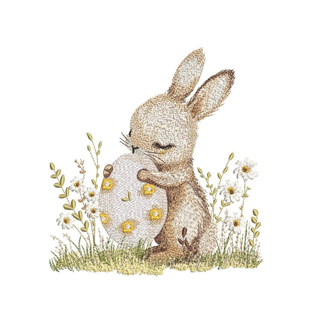 Cute Easter Bunny Embroidery Design, 3 sizes, Instant Download Embroidery/Applique DESIGNS Nino Nadaraia 