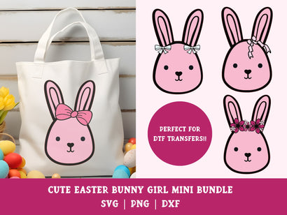 Cute Easter Bunny Girl Mini Bundle SVG So Fontsy Design Shop 