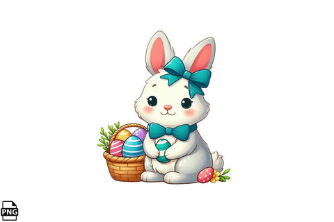 Cute Easter Bunny PNG Printable File Sublimation Creativedesigntee 