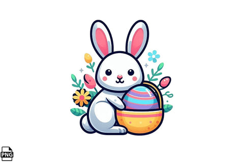 Cute Easter Bunny PNG Printable File Sublimation Creativedesigntee 