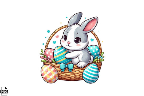 Cute Easter Bunny PNG Printable File Sublimation Creativedesigntee 