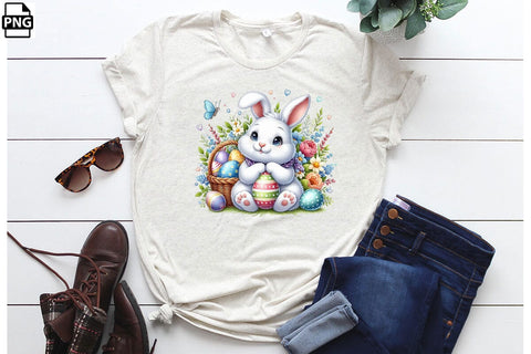 Cute Easter Bunny PNG Printable File Sublimation Creativedesigntee 