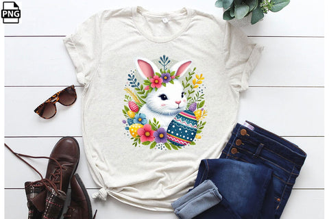 Cute Easter Bunny PNG Printable File Sublimation Creativedesigntee 