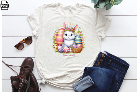 Cute Easter Bunny PNG Printable File Sublimation Creativedesigntee 