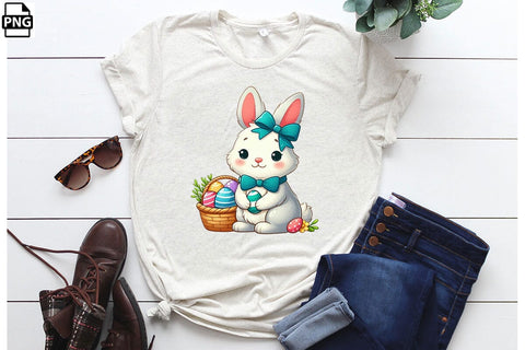Cute Easter Bunny PNG Printable File Sublimation Creativedesigntee 