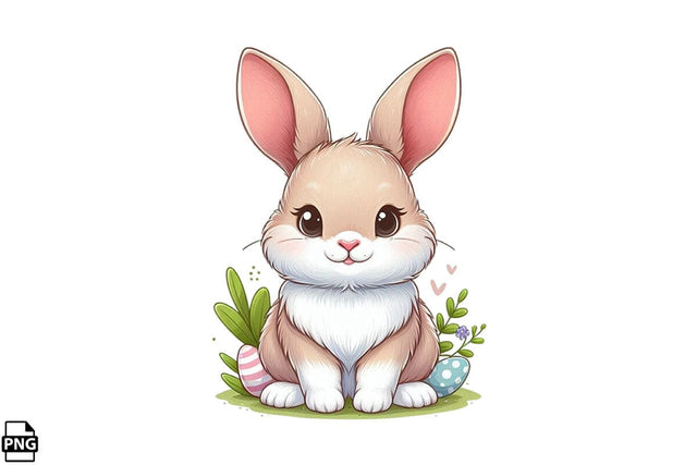 Cute Easter Bunny PNG Printable File Sublimation Creativedesigntee 
