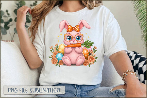 Cute Easter Bunny PNG Sublimation Sublimation Shetara Begum 
