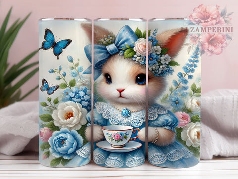 Cute Easter Bunny Rabbit Spring Tumbler Wrap, Bunny Tumbler, Rabbit Tumbler, Spring Drinkware, Sublimation Wrap, Holiday Gift, Cute Bunny Decor Sublimation Li Zamperini 