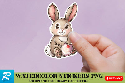 Cute Easter Bunny Sticker Clipart Sublimation Regulrcrative 