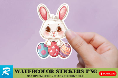 Cute Easter Bunny Sticker Clipart Sublimation Regulrcrative 