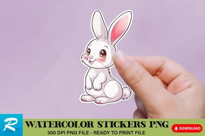 Cute Easter Bunny Sticker Clipart Sublimation Regulrcrative 
