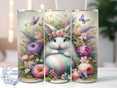 Cute Easter Bunny Tumbler, Cute Bunny Tumbler, Bunny Easter Wrap, Stylish 20oz Wrap, Sublimation Design, Trendy Gift Idea, Inspirational Easter Tumbler Sublimation ToriDesigns 